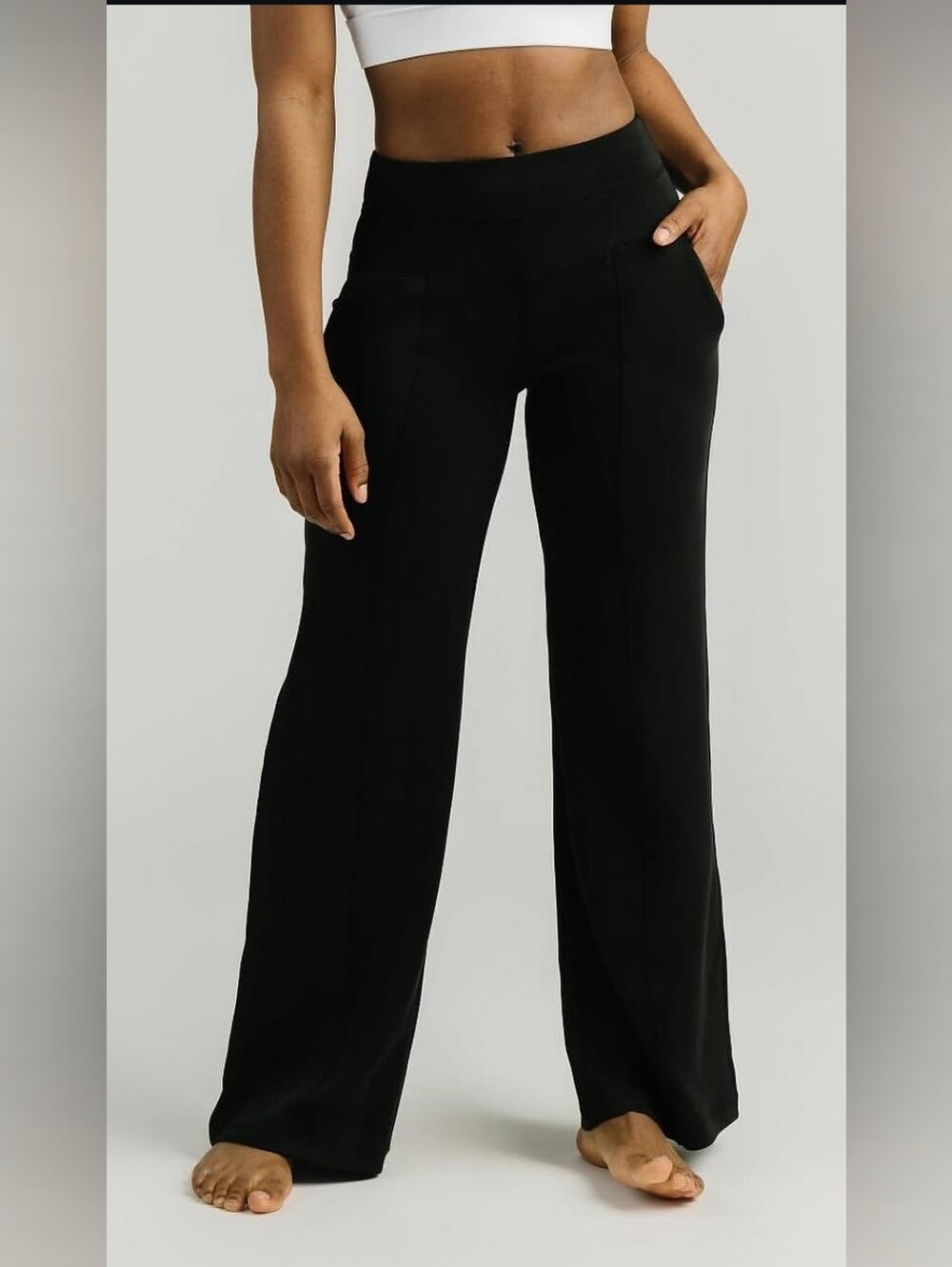 Zyia Serenity Wide-Leg Black Pants